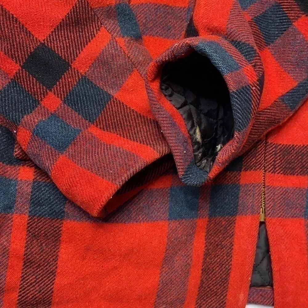 Vintage Robert Hall Buffalo Plaid 50's Jacket Size 46 XL